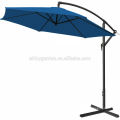 10 pies de acero 8ribs Patio al aire libre cantilever Paraguas, paraguas de plátano al aire libre, paraguas colgante
